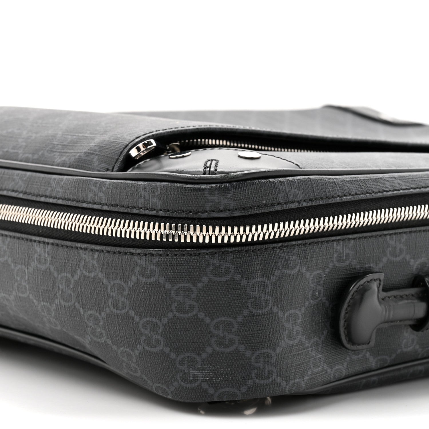Gucci GG Supreme Monogram Briefcase Backpack Black Grey 13 of 20