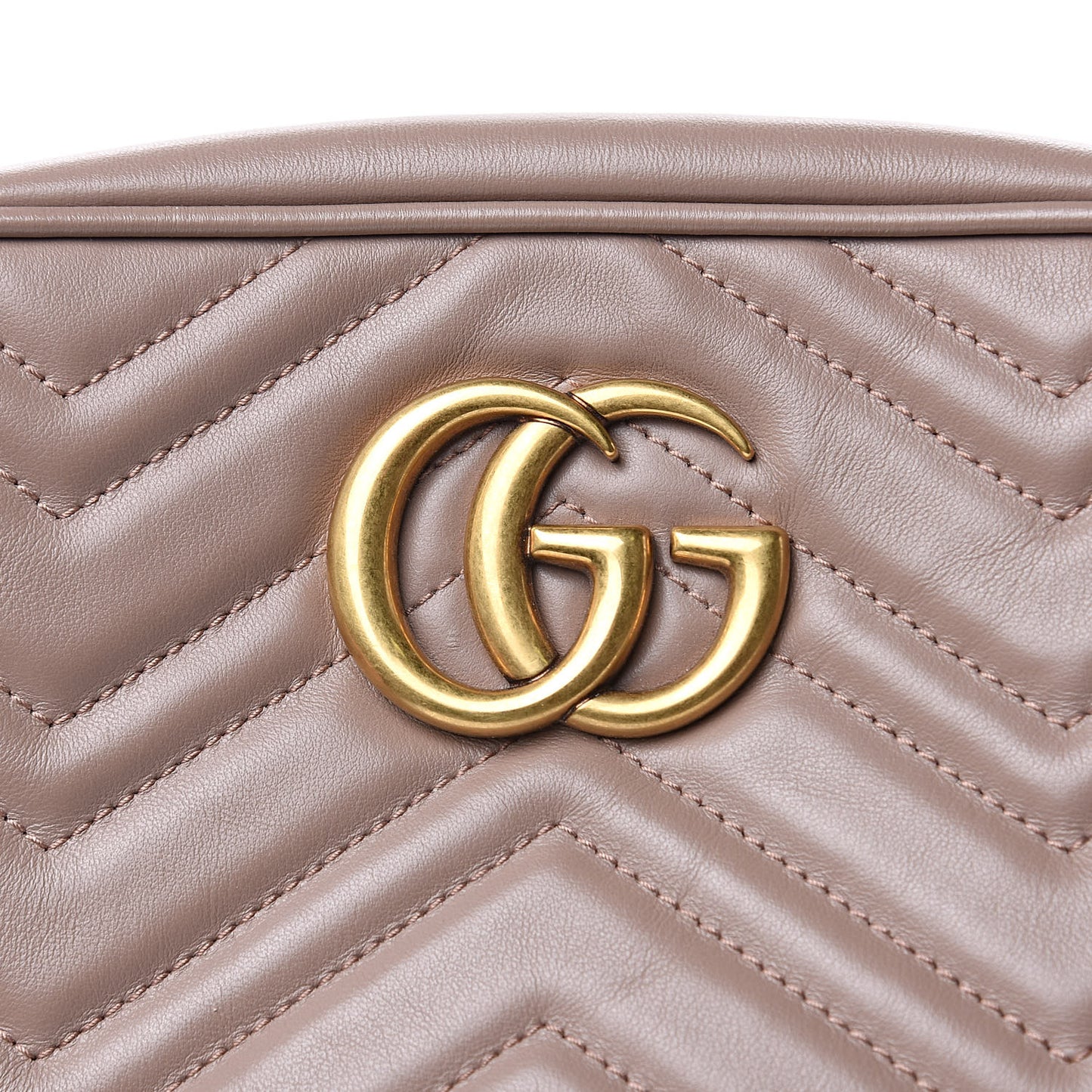 Calfskin Matelasse Small GG Marmont Chain Shoulder Bag Porcelain Rose