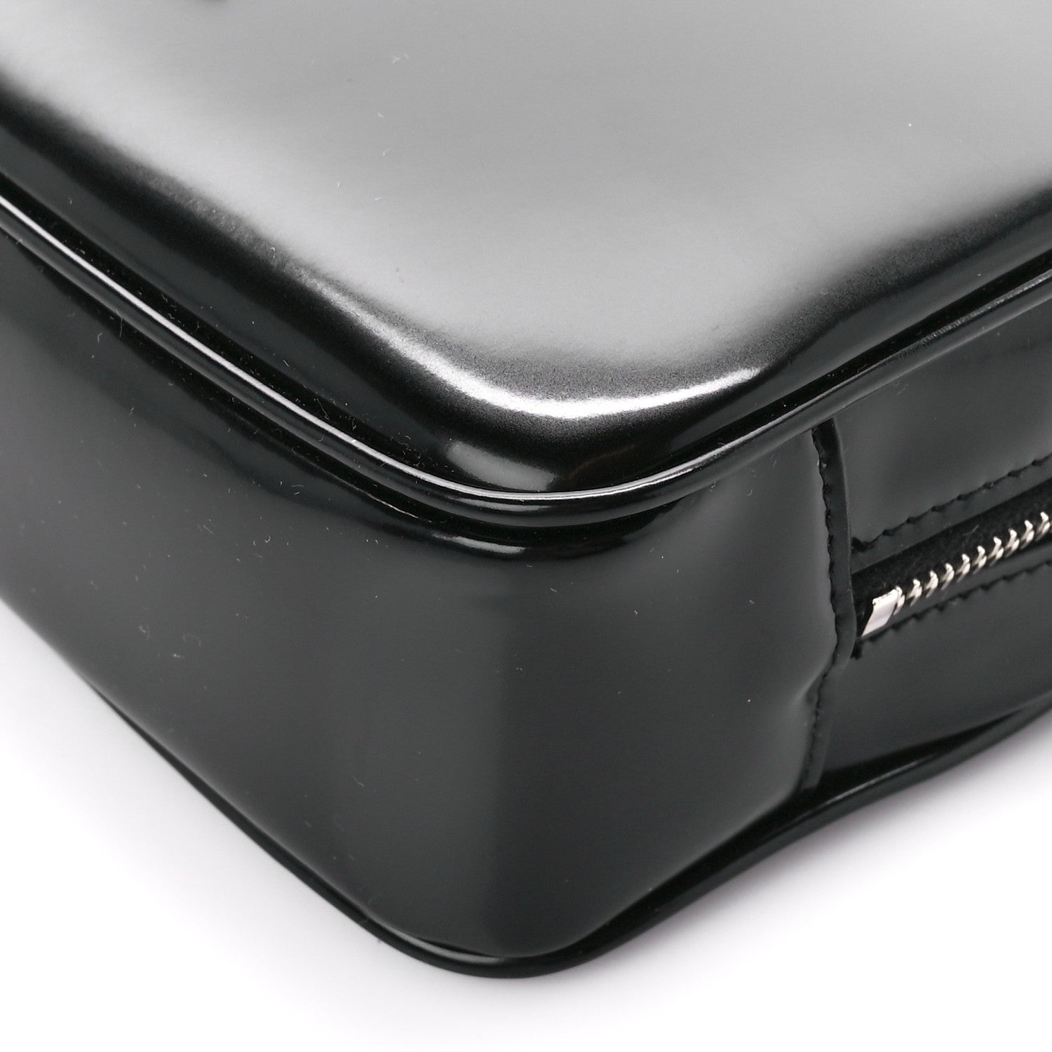 Saint Laurent Shiny Calfskin Monogram Mini Lou Camera Bag Black 10 of 11