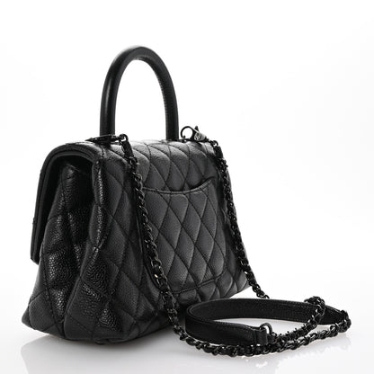 Chanel Caviar Quilted Mini Coco Handle Flap So Black 3 of 10