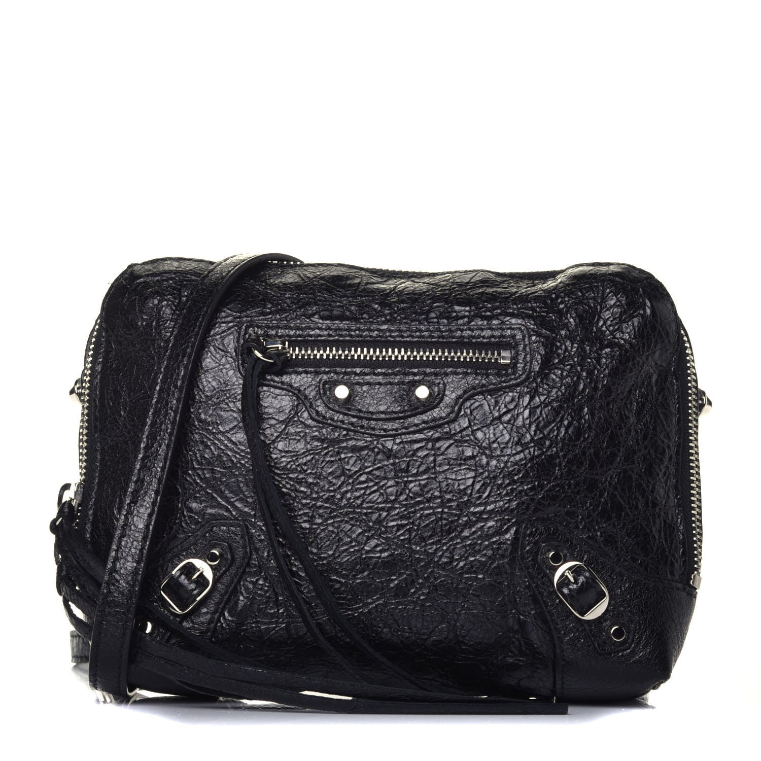 Balenciaga Agneau Classic Hardware XS Reporter Crossbody Black 1 of 7