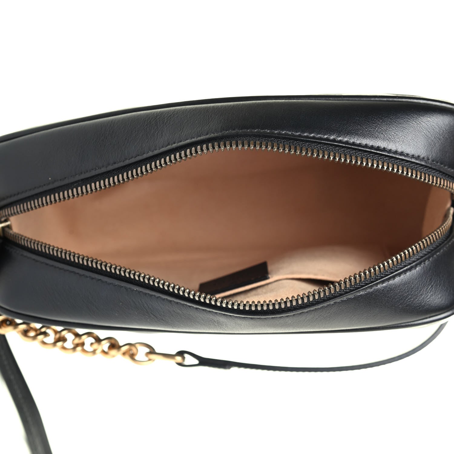 Gucci Calfskin Matelasse Small GG Marmont Chain Shoulder Bag Black 4 of 4