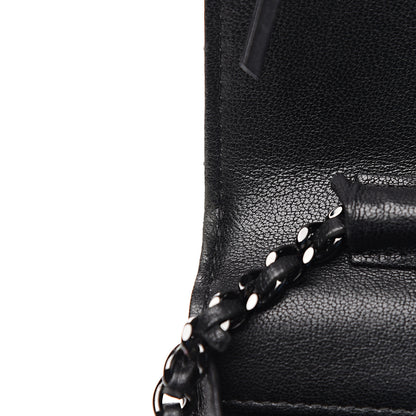 Chanel Sheepskin Chevron Reissue Wallet On Chain WOC So Black 14 of 14