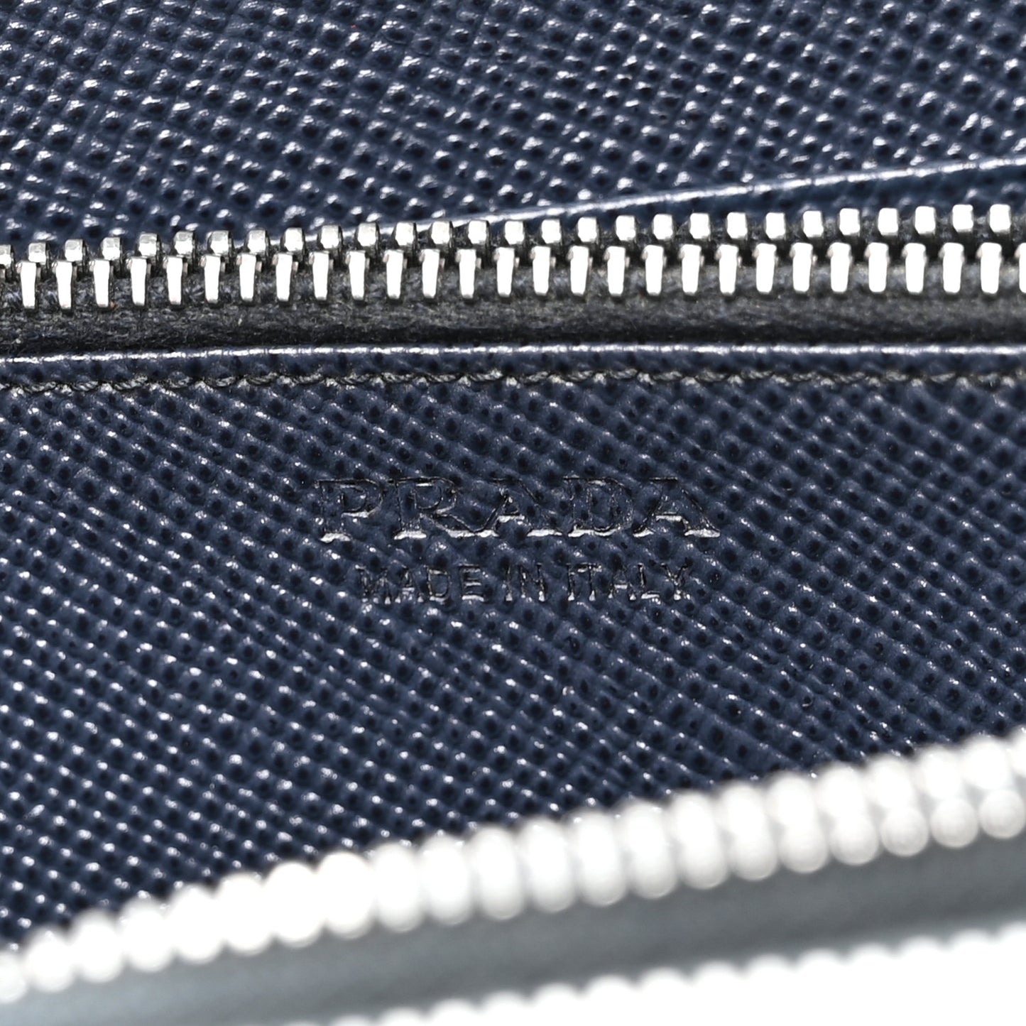 Saffiano Metal Zip Around Travel Wallet Navy