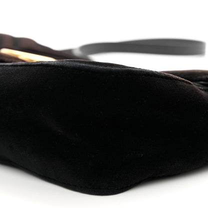 Gucci Velvet Matelasse Small GG Marmont Shoulder Bag Black 9 of 10