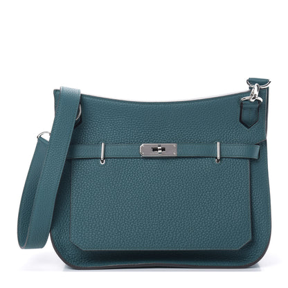Hermes Taurillon Clemence Jypsiere 28 Vert Bosphore 1 of 10