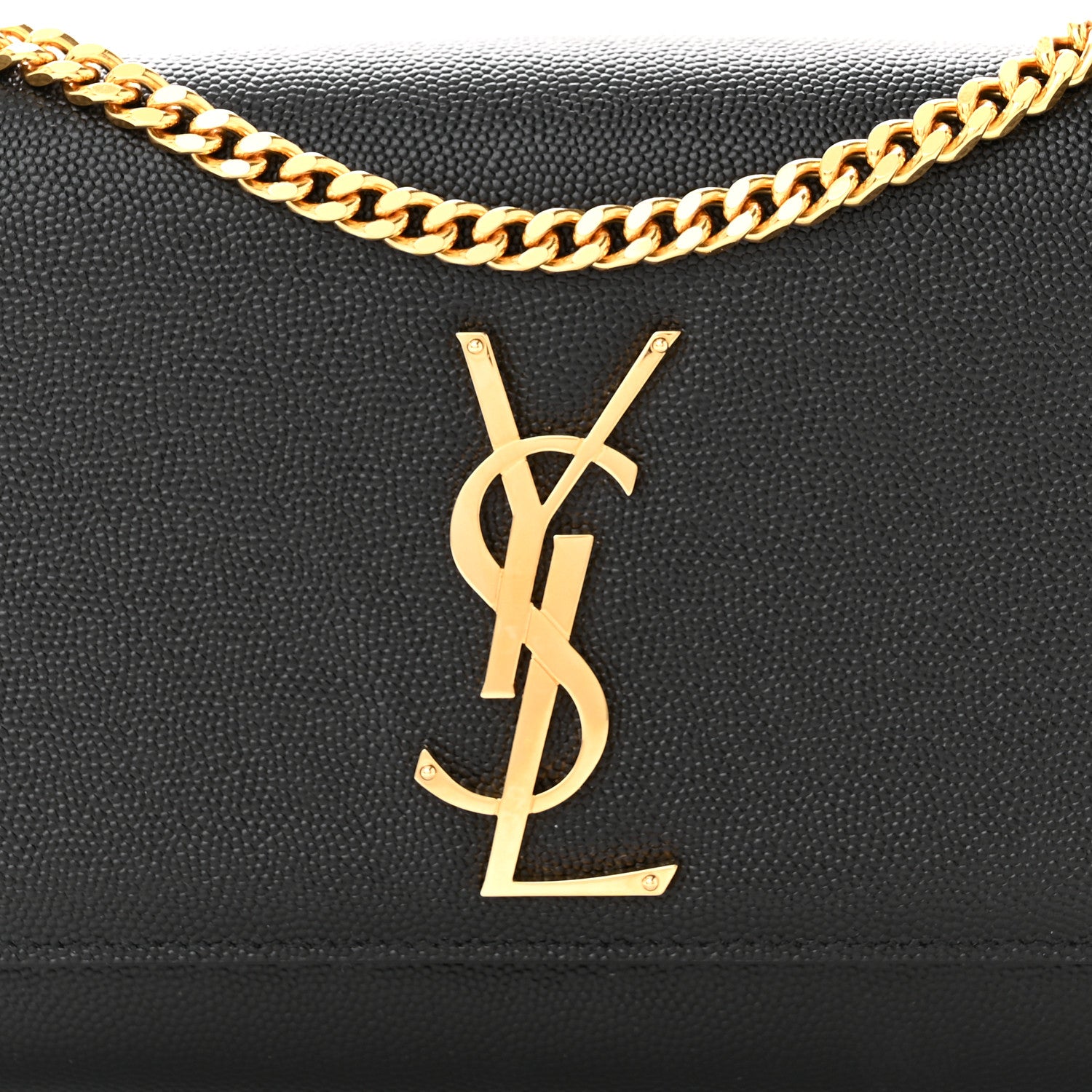 Saint Laurent Grain De Poudre Small Monogram Kate Satchel Black 8 of 10