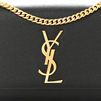 Saint Laurent Grain De Poudre Small Monogram Kate Satchel Black 8 of 10