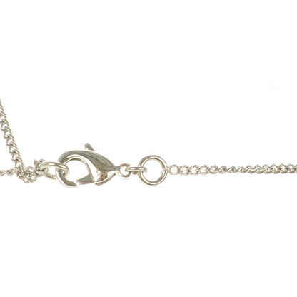 Chanel Camellia CC Globe Drop Pendant Necklace Black Silver 4 of 6