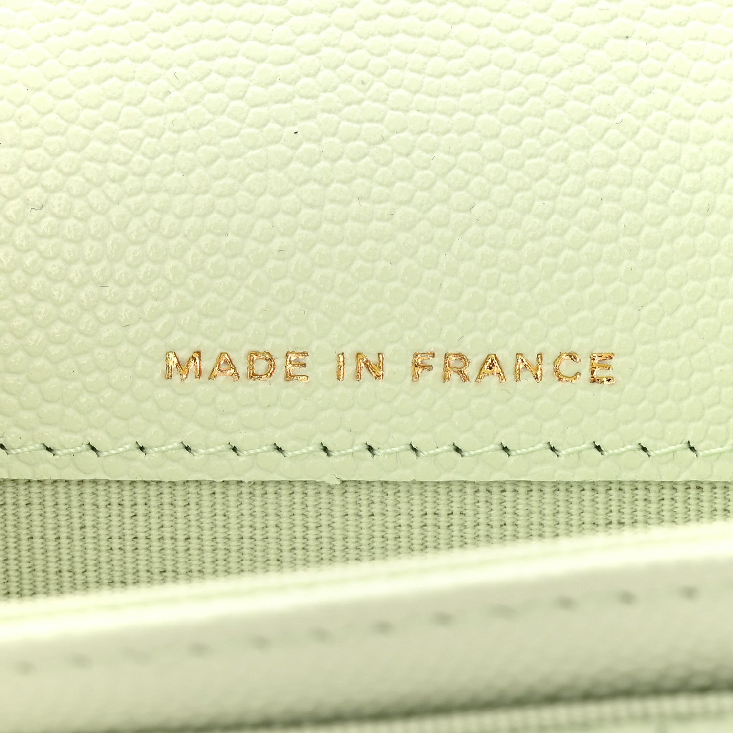 Chanel Caviar Quilted Flap Card Holder Wallet Light Green 7 of 9