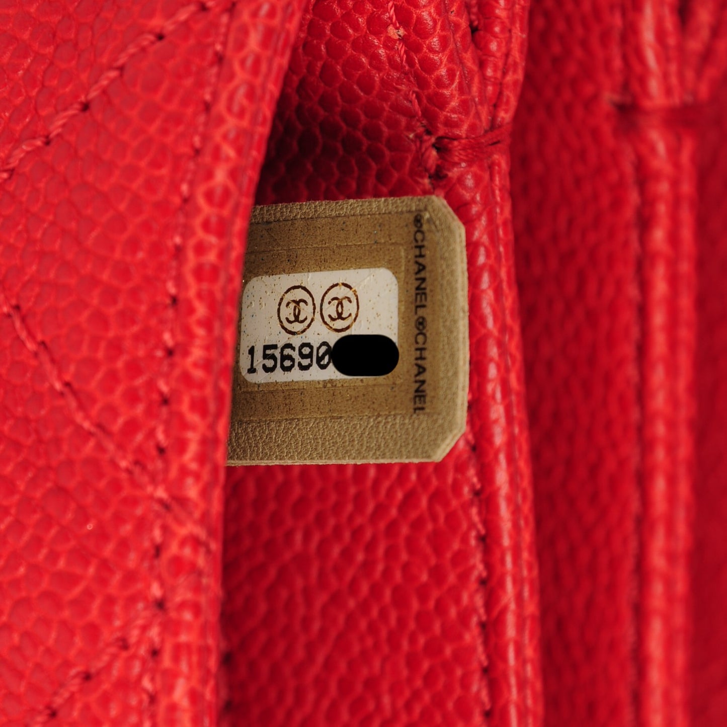 Caviar Quilted Mini Simply CC Flap Red