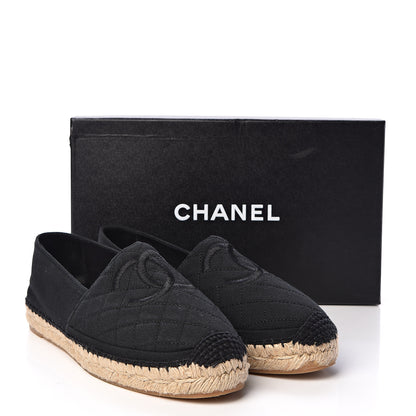 Chanel Fabric Biarritz CC Espadrilles 40 Black 11 of 11