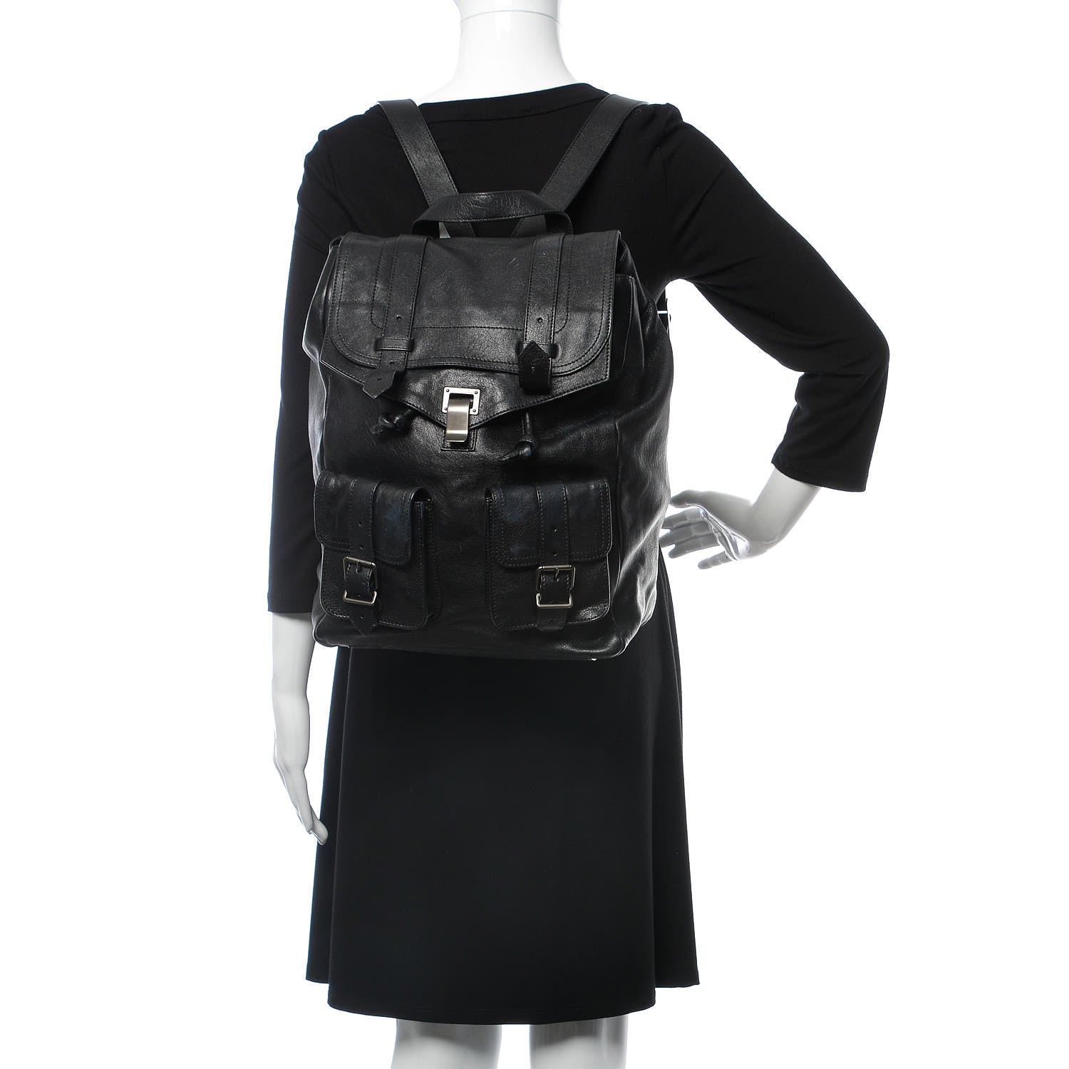 Proenza Schouler Lambskin PS1 Backpack Black 2 of 12