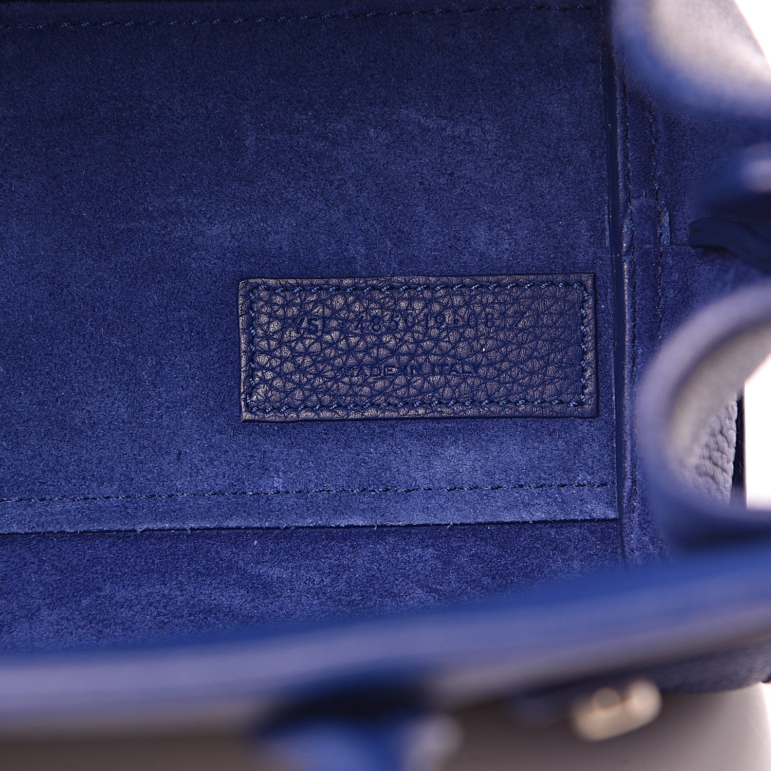 Saint Laurent Grained Calfskin Nano Supple Sac De Jour Flash Blue 8 of 10