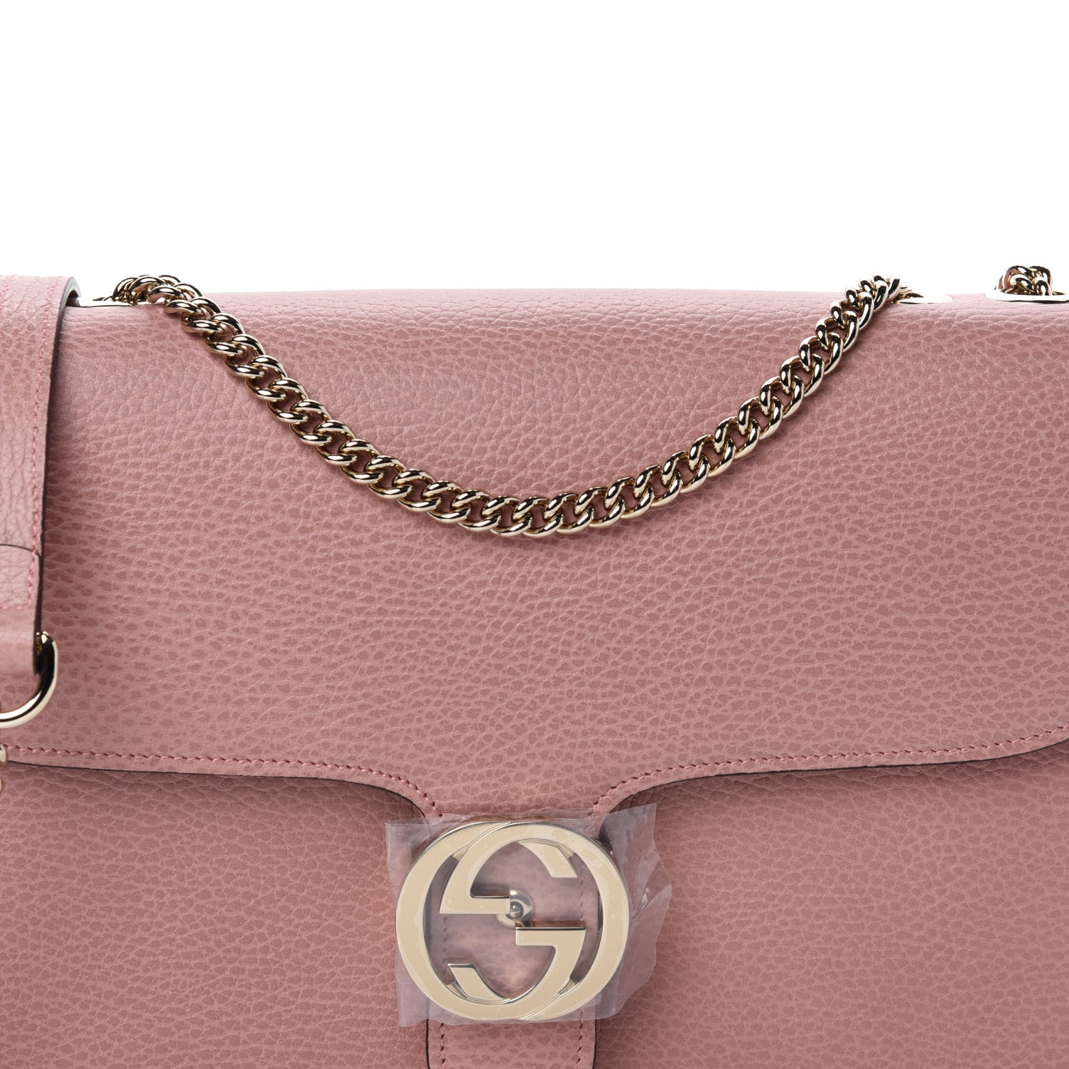 Gucci Dollar Calfskin Interlocking G Shoulder Bag Soft Pink 10 of 10