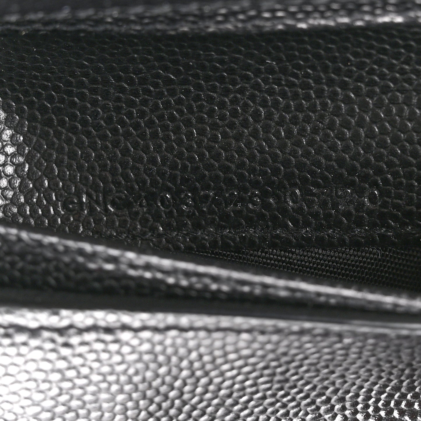 Grain De Poudre Matelasse Chevron Monogram Compact Zip Around Wallet Black