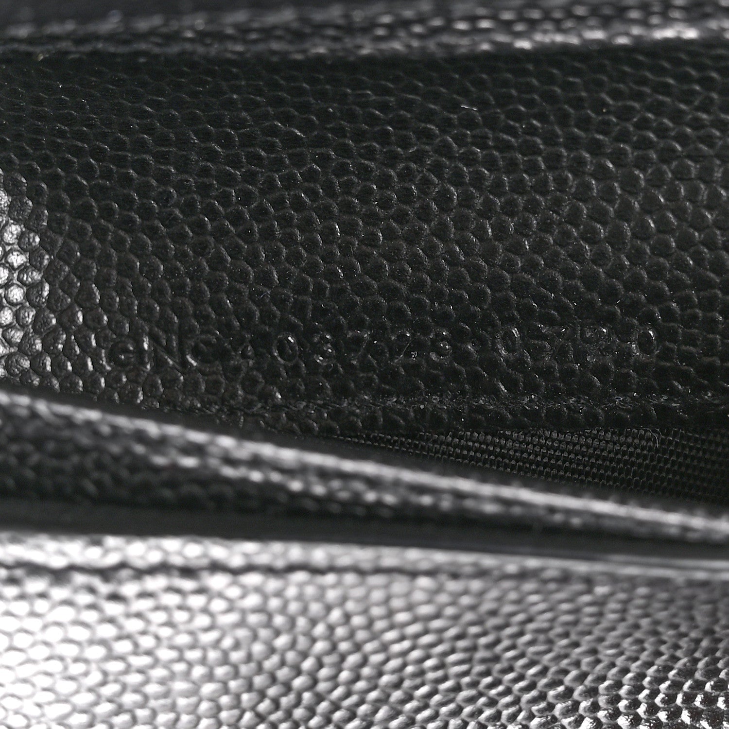 Saint Laurent Grain De Poudre Matelasse Chevron Monogram Compact Zip Around Wallet Black 7 of 9