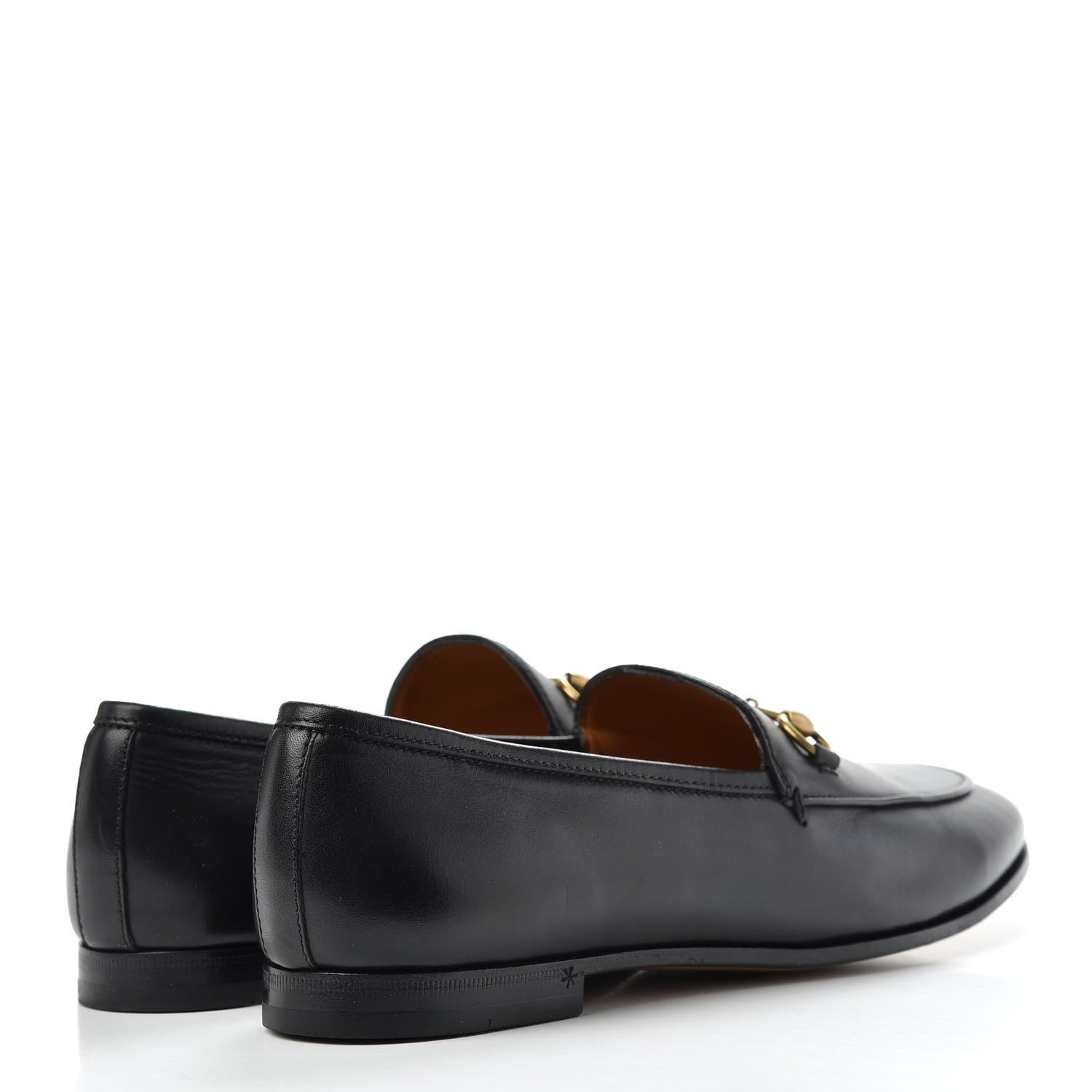 Gucci Calfskin Womens Jordaan Loafers 37.5 Black 4 of 11