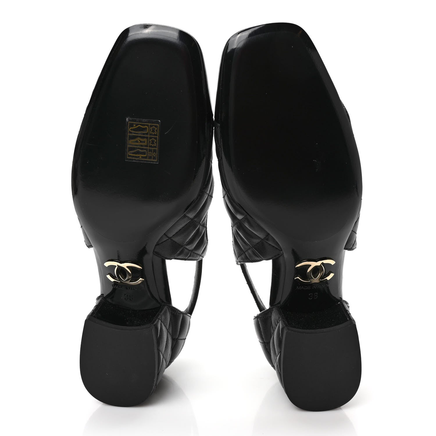 Chanel Lambskin Patent Quilted Cap Toe Mary Jane Flats 38 Black 5 of 9