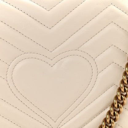Gucci Calfskin Matelasse Small GG Marmont Shoulder Bag White 11 of 11