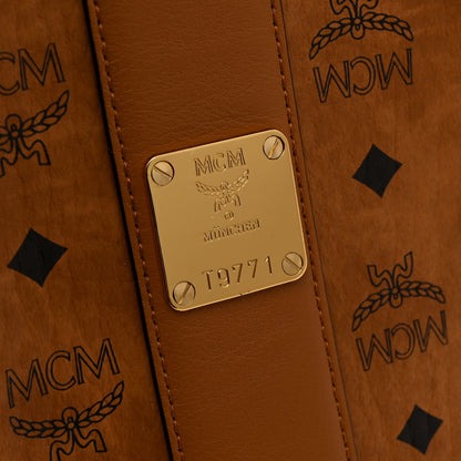 MCM Visetos Medium Liz Reversible Shopper Tote Cognac 10 of 16