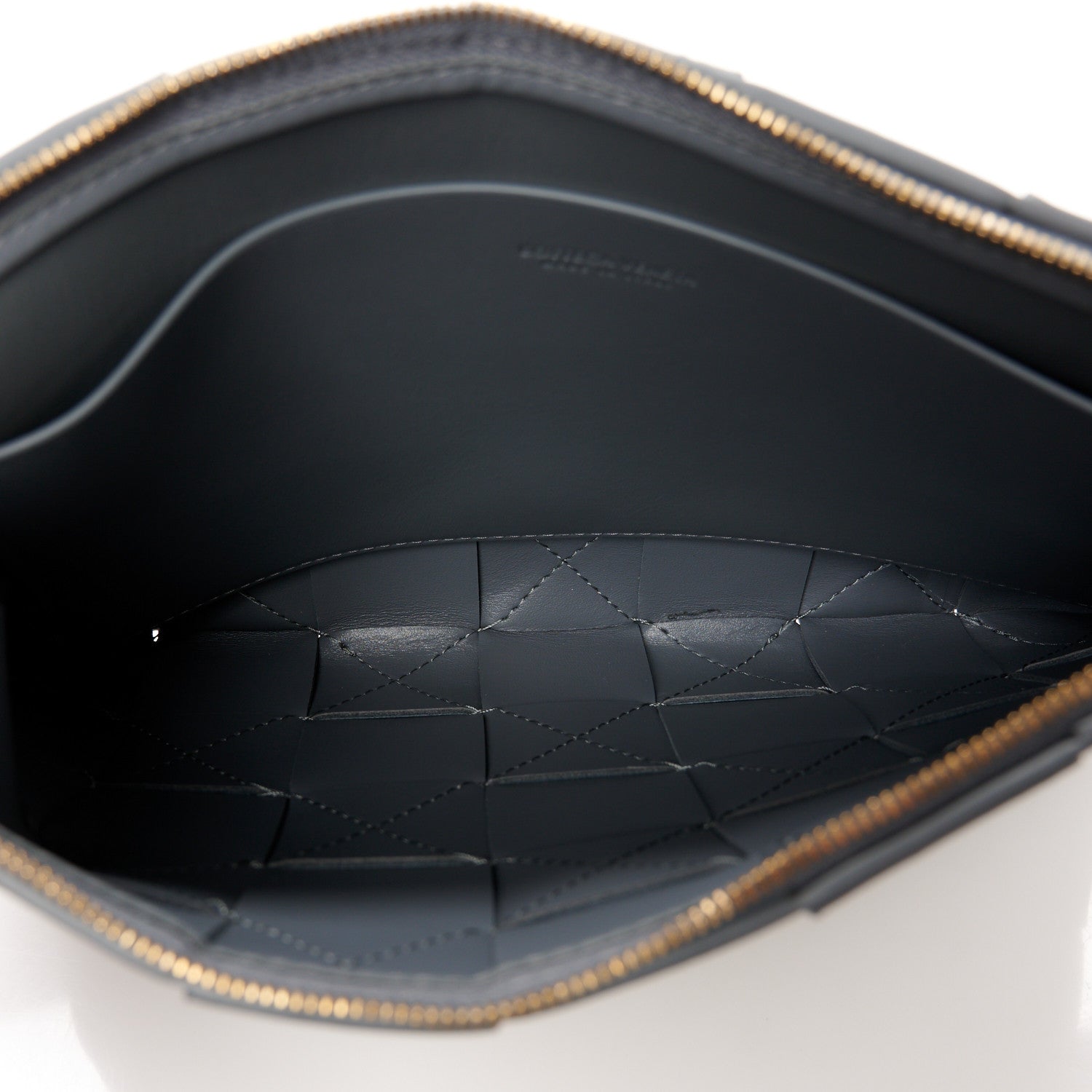 Bottega Veneta Nappa Maxi Intrecciato Cassette Flat Zip Medium Pouch Thunder 5 of 8