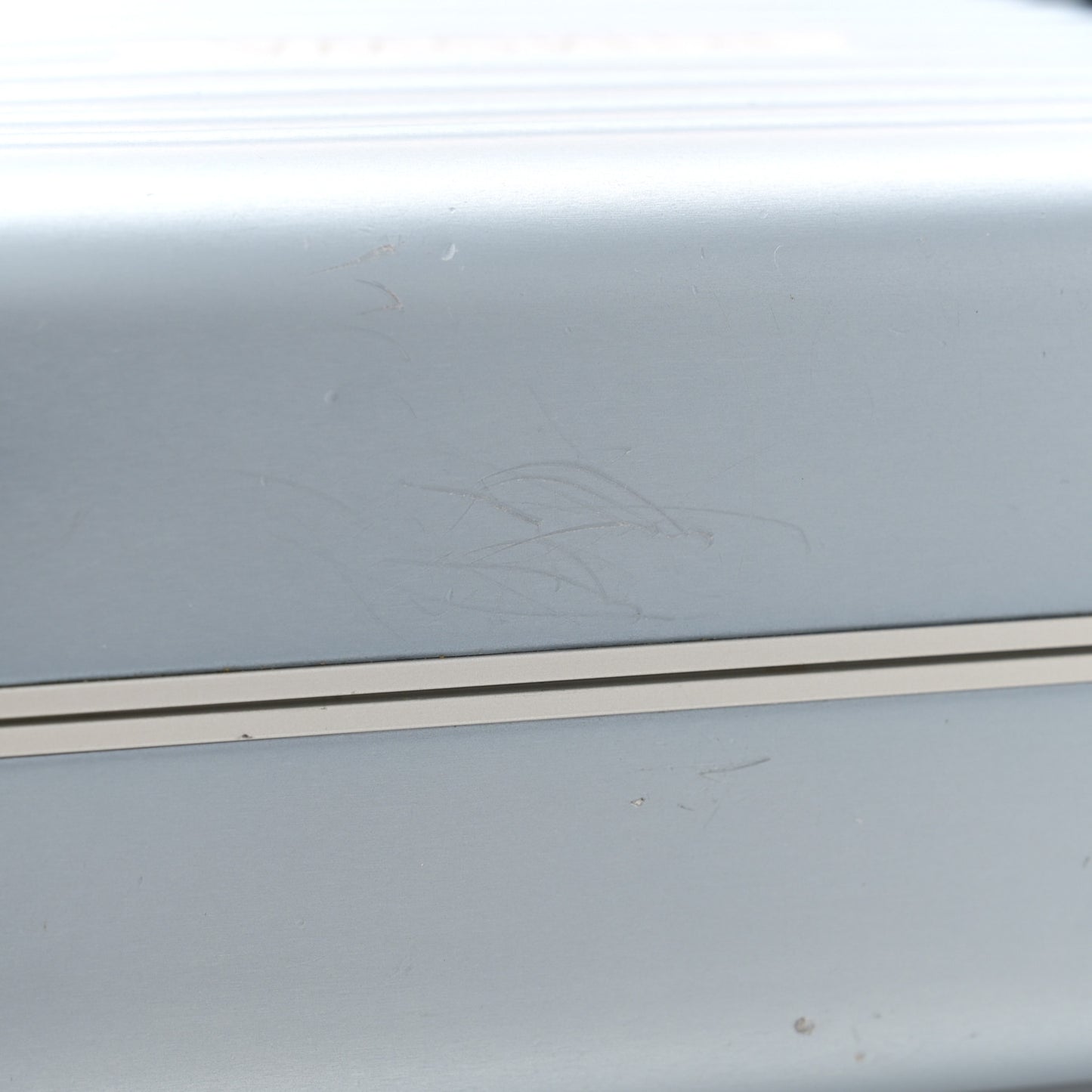 X RIMOWA Aluminum Personal Clutch On Strap Bleu