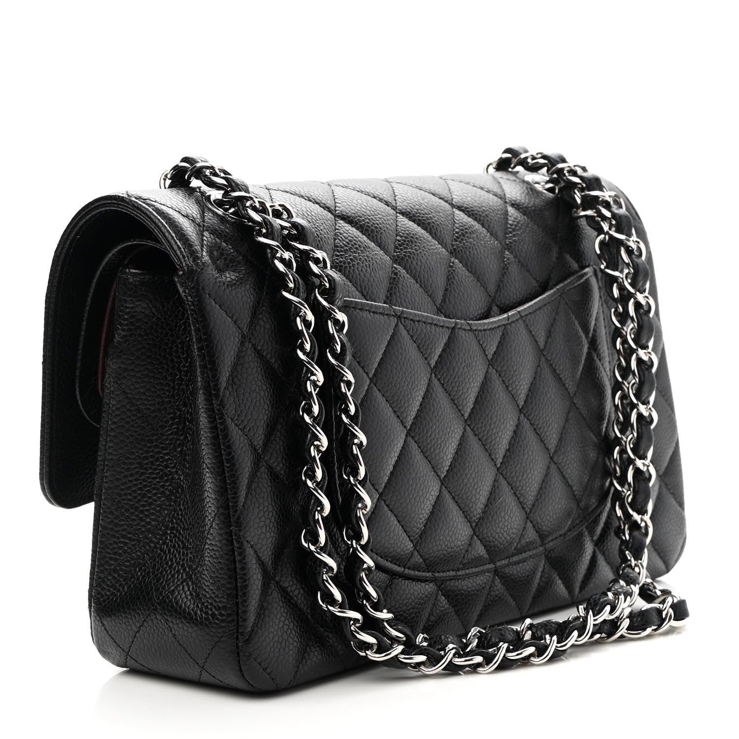 Chanel Caviar Quilted Medium Double Flap Black 2 of 8