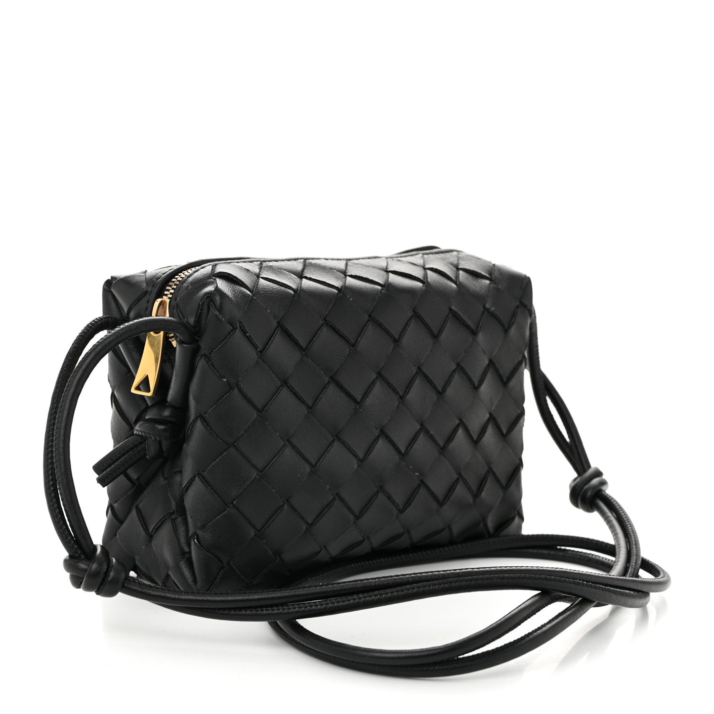 Nappa Intrecciato Mini Loop Camera Bag Black