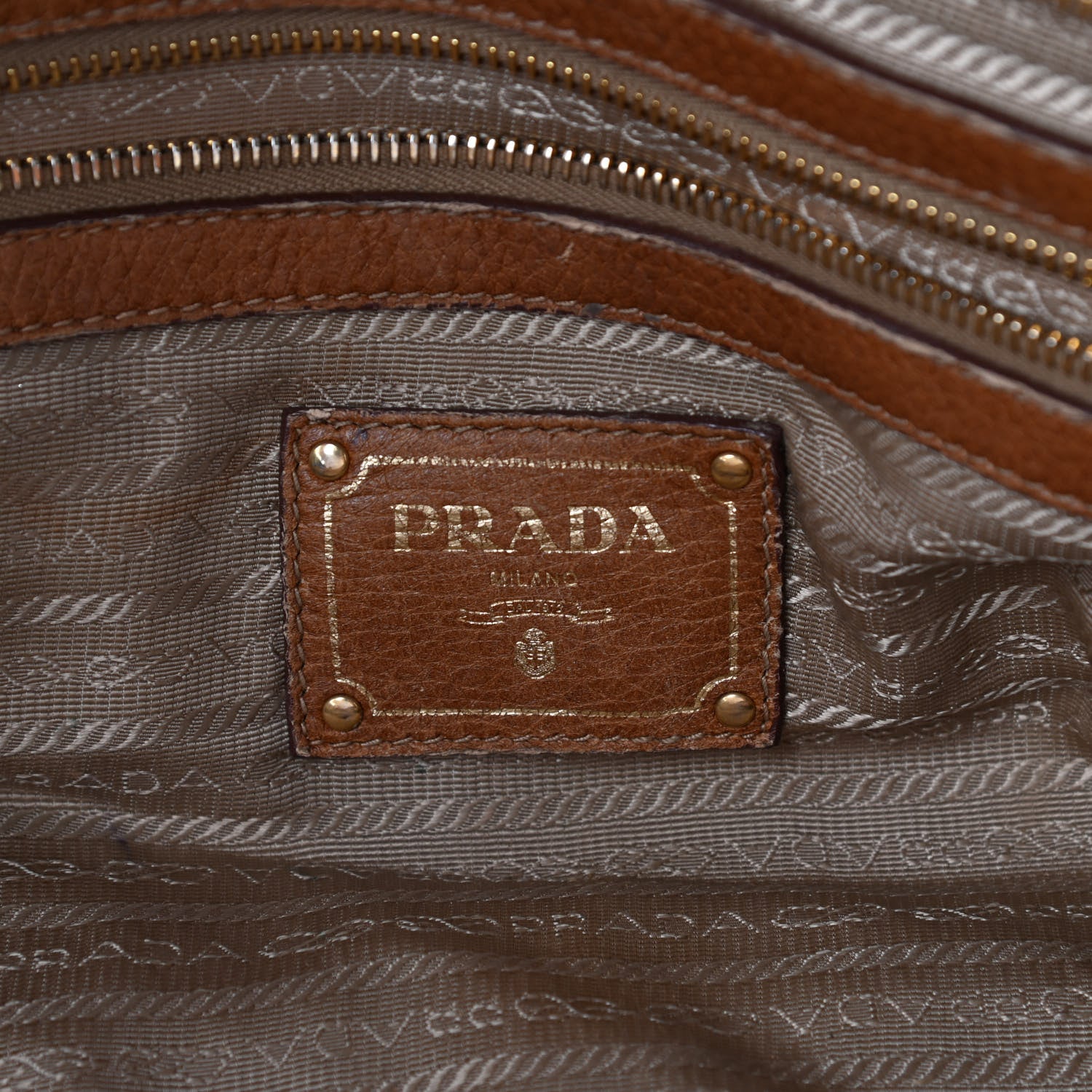 Prada Jacquard Logo Cervo Fringe Bowler Naturale 6 of 10