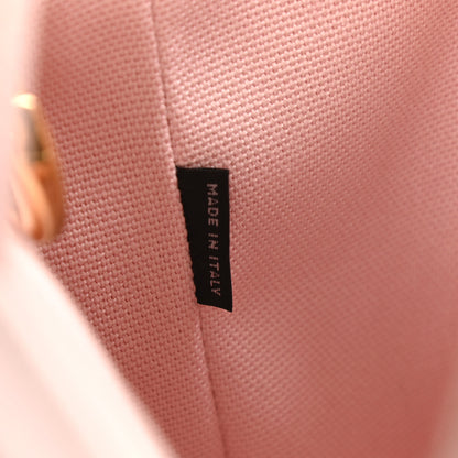 Prada Wicker Canvas Shoulder Bag Pink 9 of 12