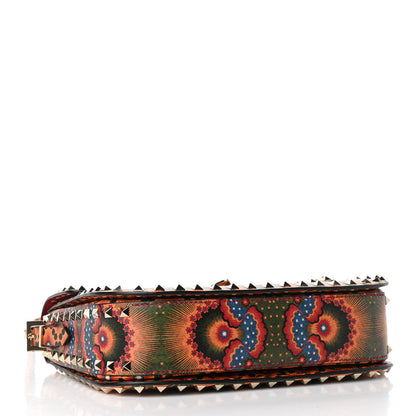 Valentino Garavani Vitello Enchanted Wonderland Medium Rockstud Flap Saddle Bag Rosso Valentino 3 of 10