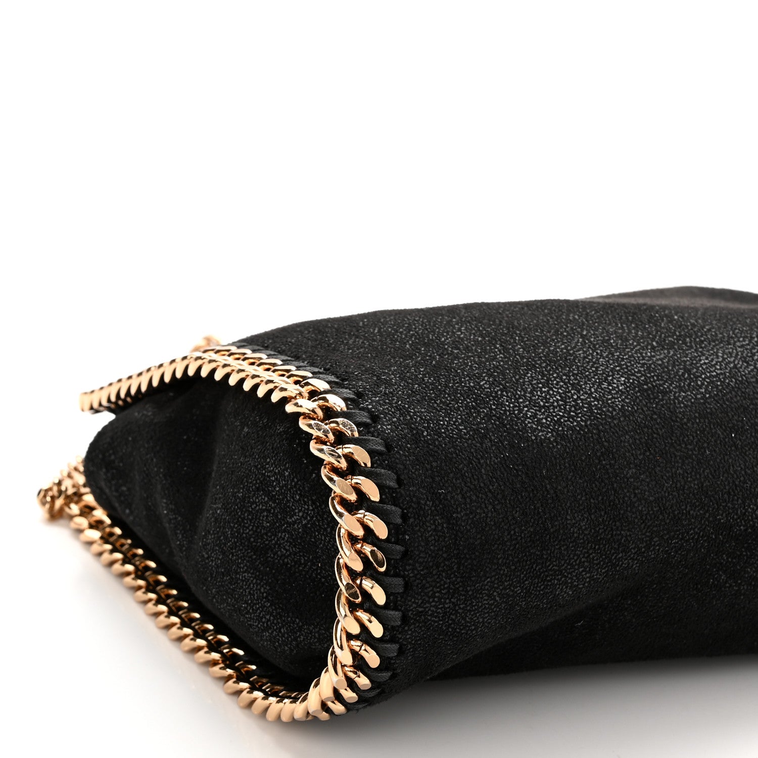 Stella McCartney Shaggy Deer Mini Falabella Fold Over Tote Black 9 of 10