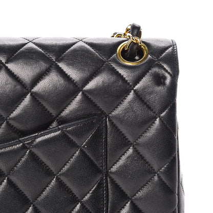 Chanel Lambskin Quilted Medium Double Flap Black 22 of 27