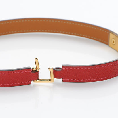 Hermes Epsom Rivale Double Tour Bracelet S Rouge Casaque 4 of 8