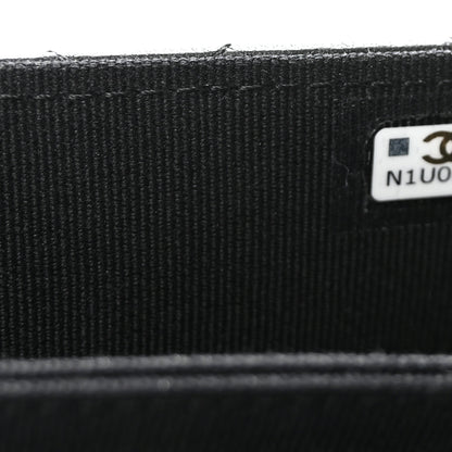 Chanel Lambskin Quilted Chain Top Handle Clutch With Chain Black 8 of 11