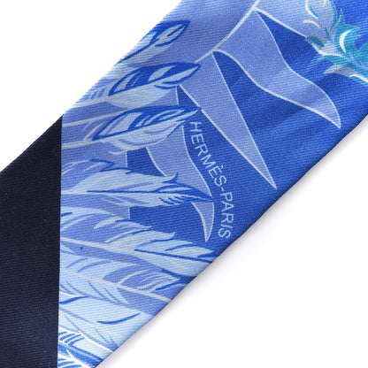 Hermes Silk Cheval Phoenix Twilly Marine Ciel Cobalt 5 of 5