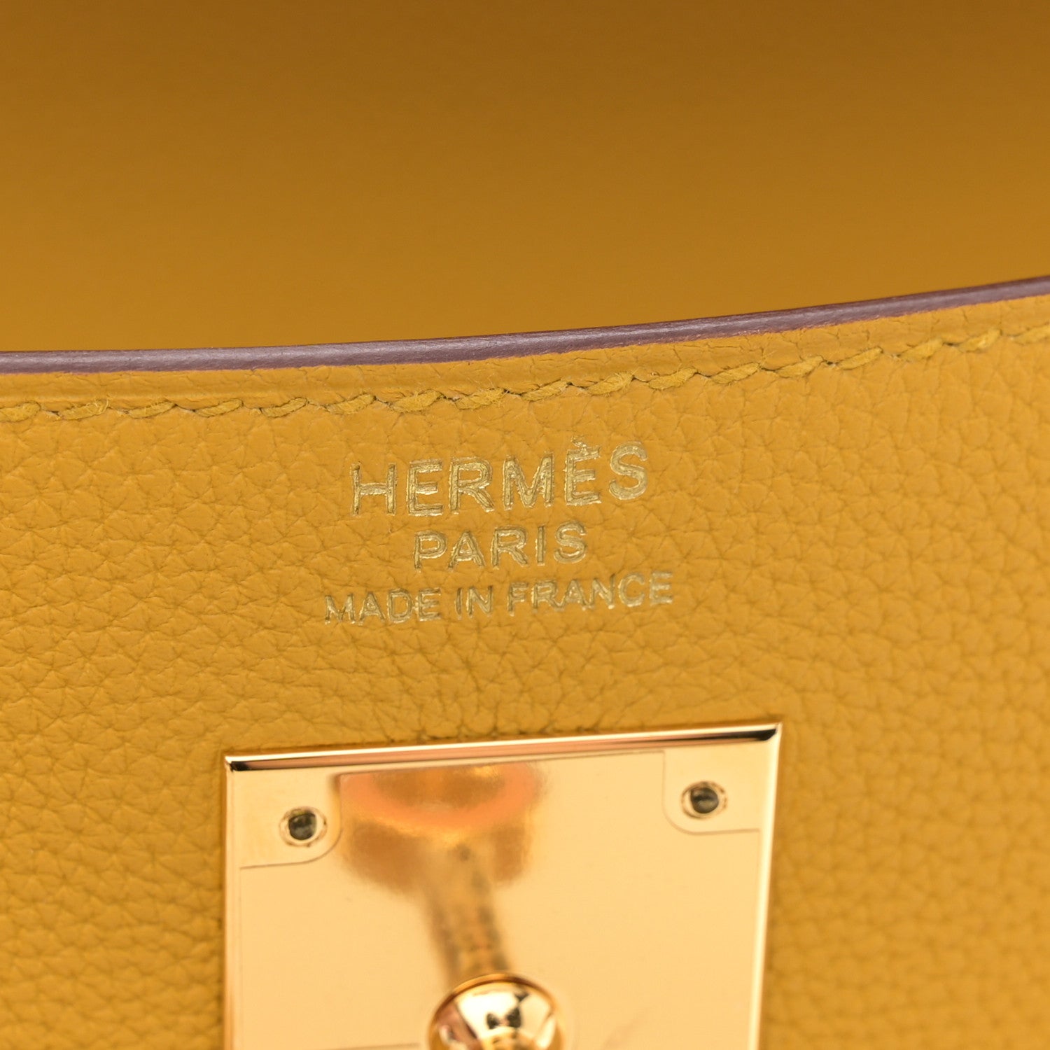 Hermes Togo Kelly Retourne 32 Jaune Ambre 6 of 11