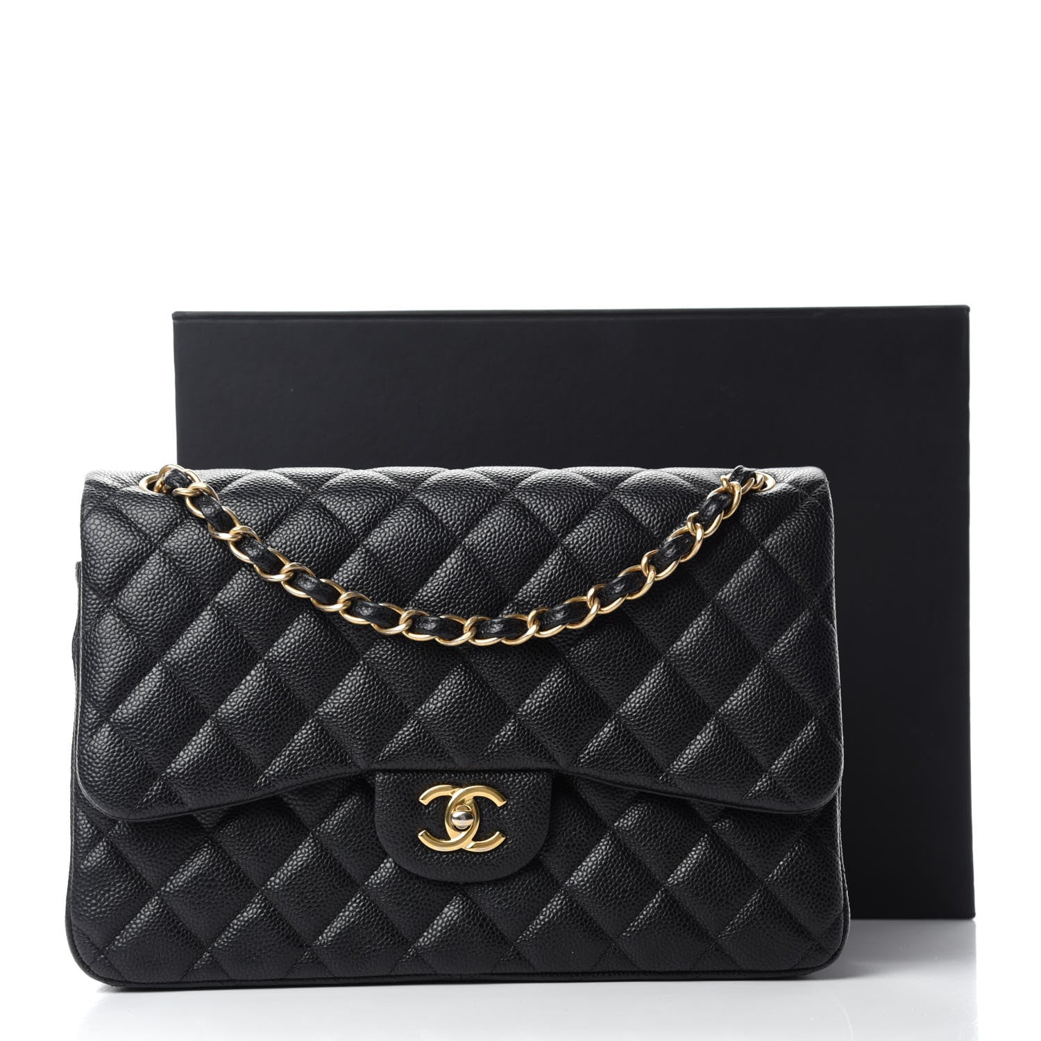 Chanel Caviar Quilted Jumbo Double Flap Black 11 of 11