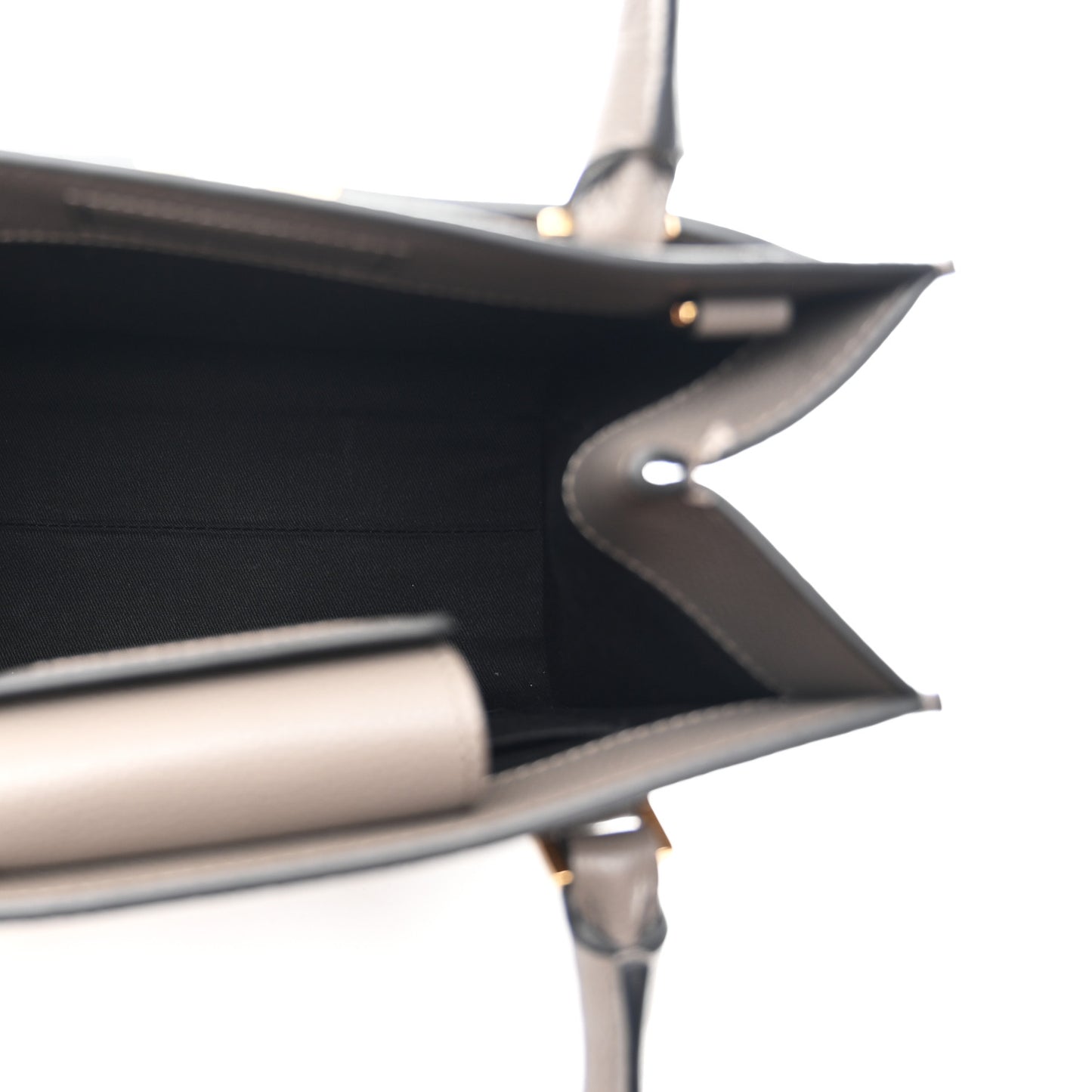 Grainy Calfskin Virtus Top Handle Tote Grey