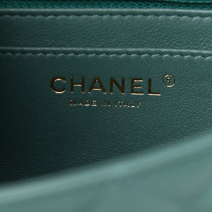 Chanel Lambskin Quilted Mini Rectangular Flap Green 6 of 9