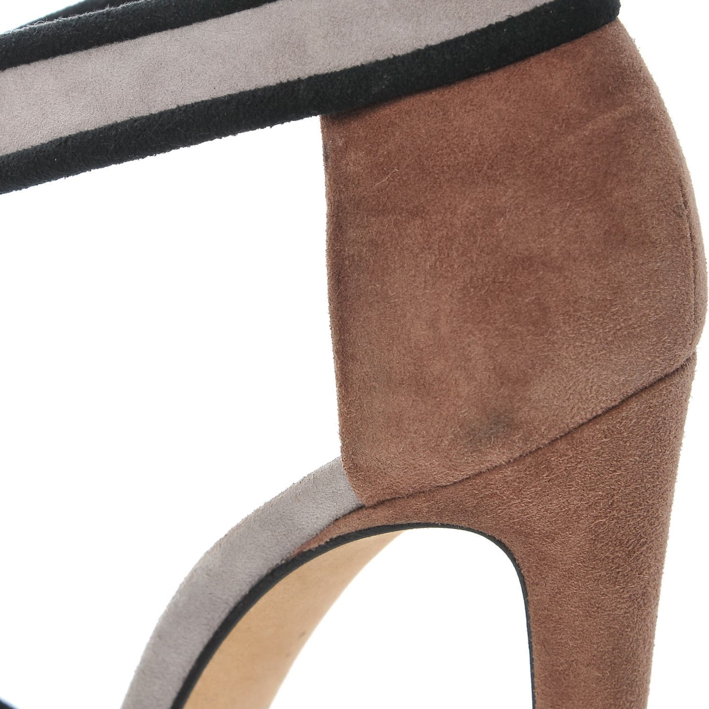 Suede Dempsey Contrast Ankle Strap Sandals 37.5 Gray
