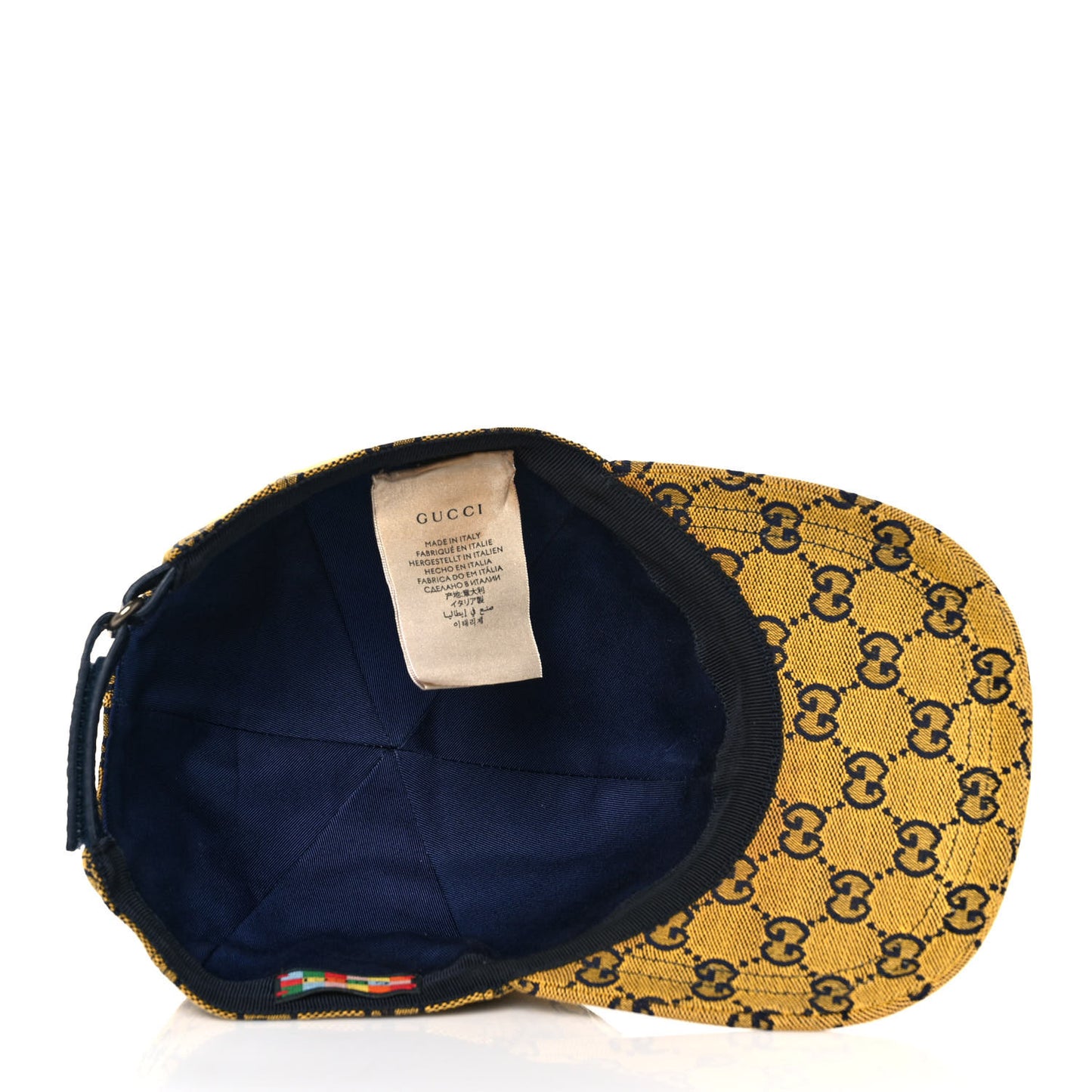 Monogram Multicolor Retro Interlocking G Baseball Hat M Yellow Blue