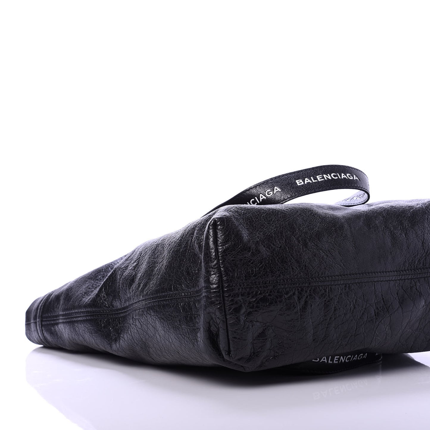 Agneau Logo Printed Carry Tote S Black