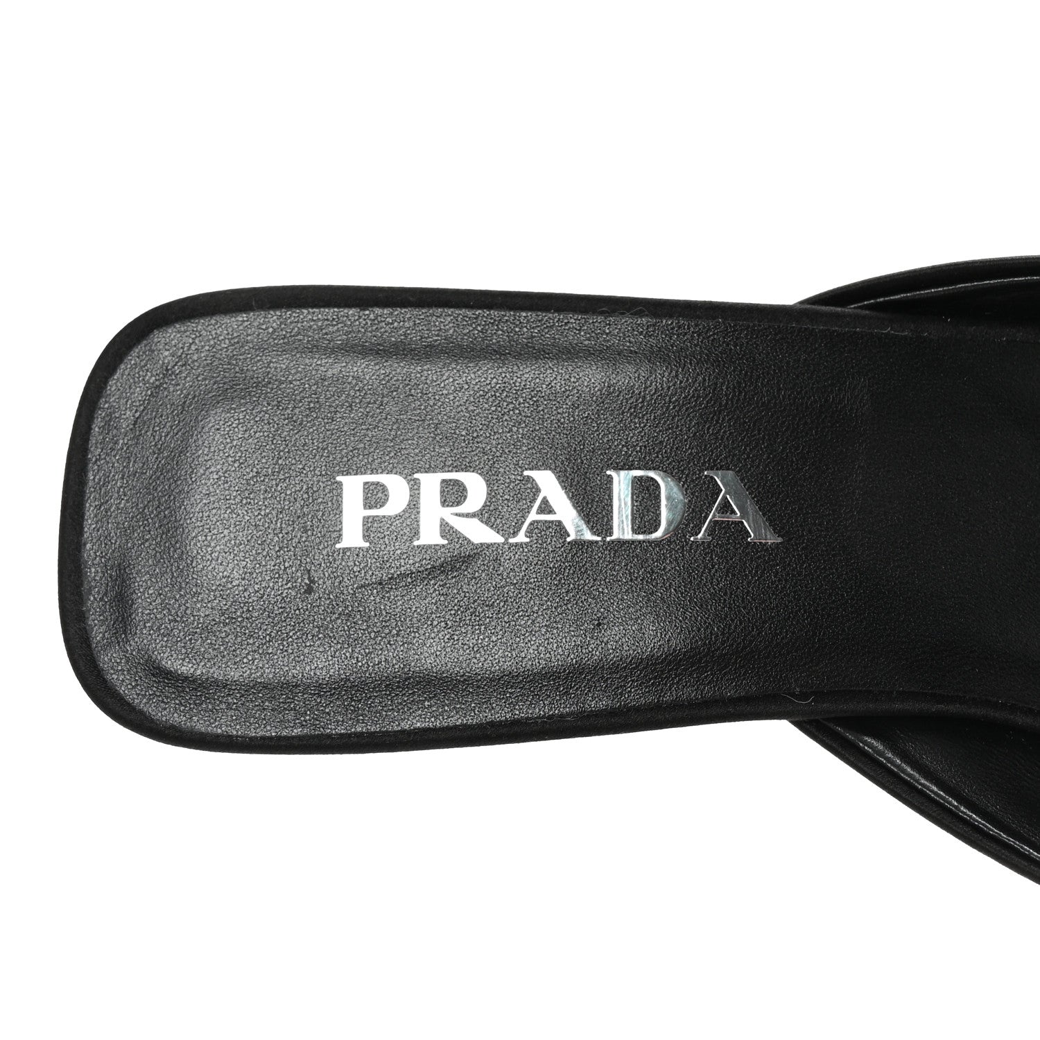 Prada Satin Modellerie Mules 38.5 Black 8 of 9
