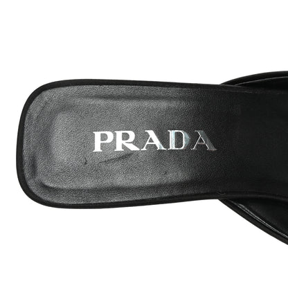 Prada Satin Modellerie Mules 38.5 Black 8 of 9