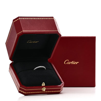 Cartier 18K White Gold Diamond 2mm Etincelle de Cartier Wedding Band Ring 55 7.25 5 of 5