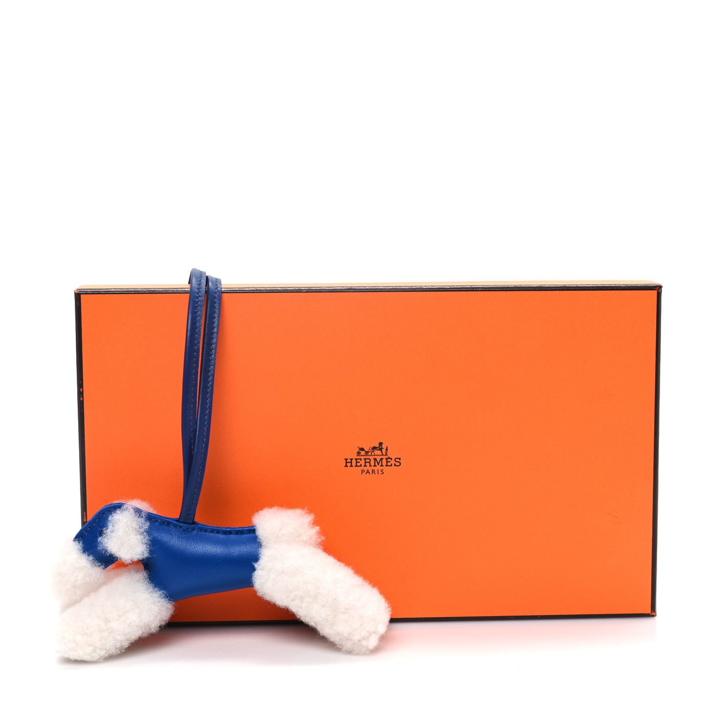 Milo Lambskin Shearling Budy Charm Bleu Saphir