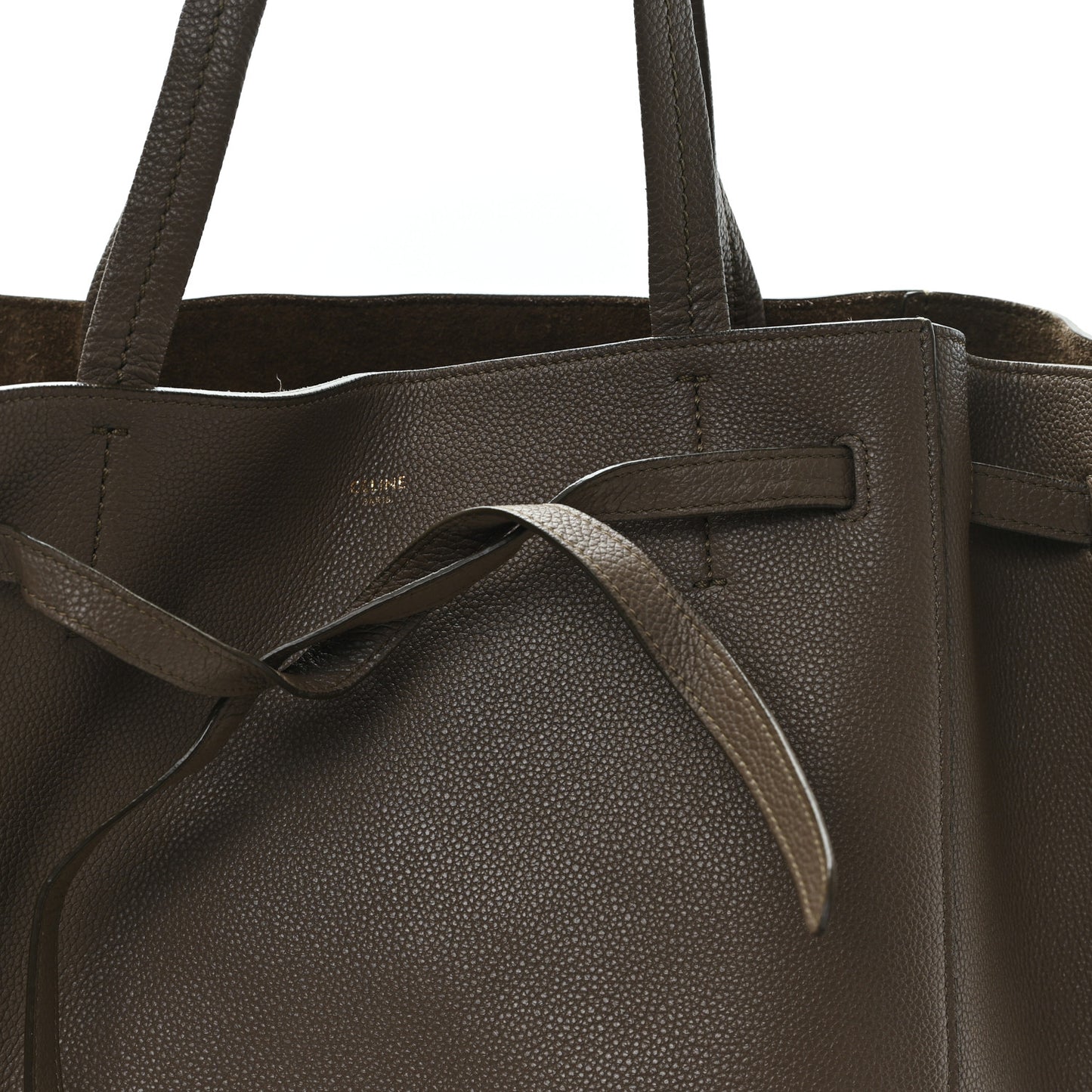 Soft Grained Calfskin Small Belt Cabas Phantom Taupe