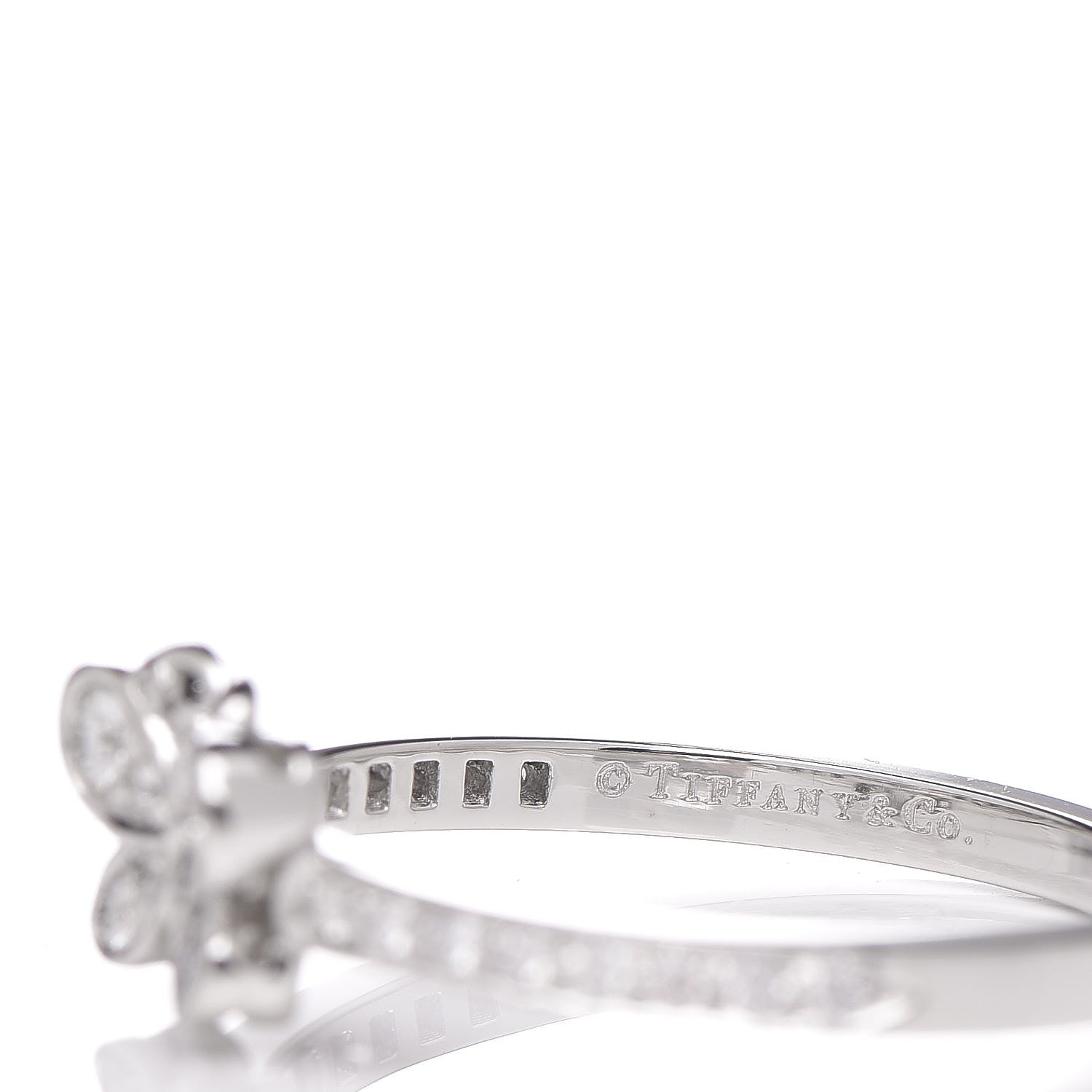 Tiffany Platinum Diamond Enchant Butterfly Ring 53 6.5 5 of 6